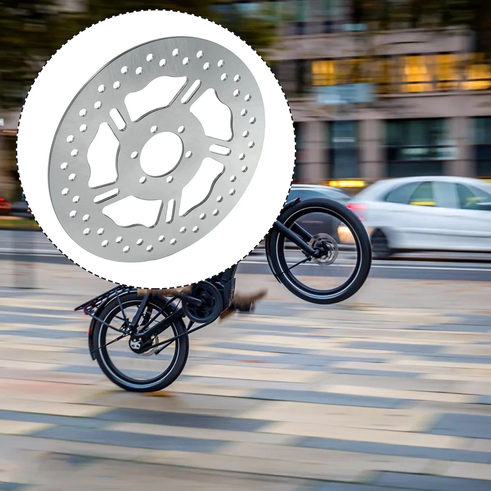 Disco Freno a 6 Fori da 160mm 170mm, Spessore 3mm, per Bicicletta Elettrica, Scooter, E-Bike, Moto Elettrica - Ricambio