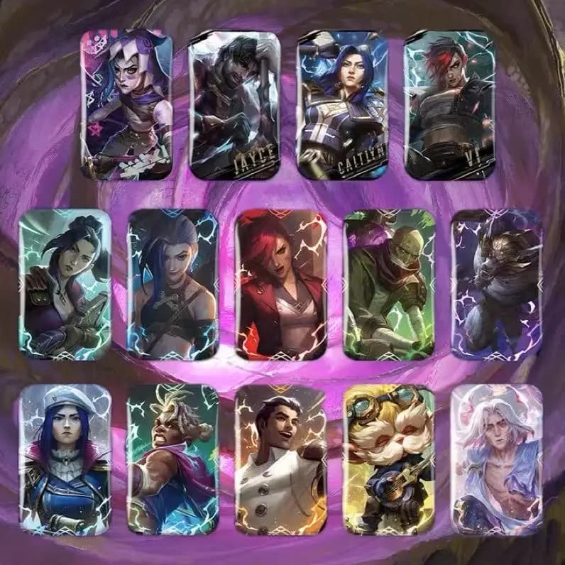 Set di scatole cieche per badge arcano Jinx Vi Caitlyn Ekko Jayce Viktor Warwic Heimerdinger Canto Confezione originale genuina Nuovo di zecca