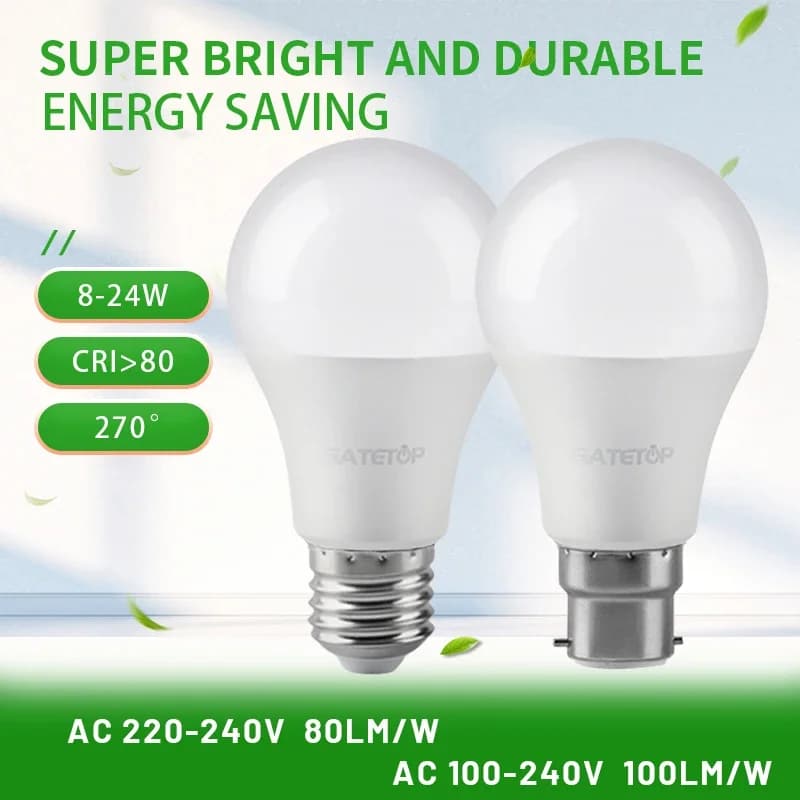 2PCS 24W 20W 18W 15W Lampadina Hight Lumen E27 B22 Base Lampade a Led AC220V 230V 110V Lampade per la casa Direzione Luci del soggiorno