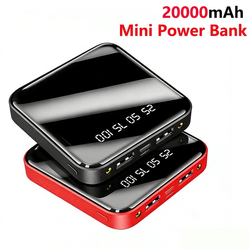 Mini Power Bank 20000mAh 2.1A Ricarica Rapida Caricabatterie Portatile Powerbank per iPhone 17 Samsung Huawei Xiaomi Batteria Esterna
