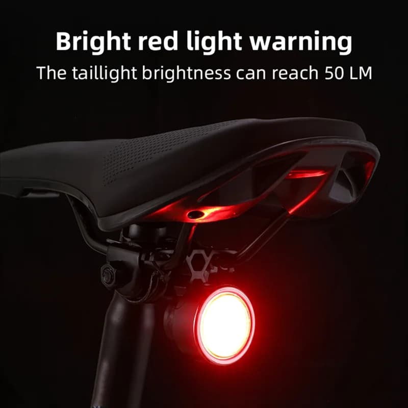 A79E-Luce da ciclismo Luci anteriori per bicicletta Faro a LED Alimentato a batteria Lampada per bici impermeabile Fanali posteriori Lampada posteriore Avvertimento
