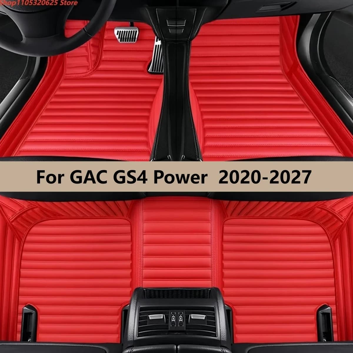 Custom Leather Car Floor Mat For GAC GS4 Power 2020 2021 2022 2023 2024 2025 2026 2027 Leather Carpet Auto Interior Accessories
