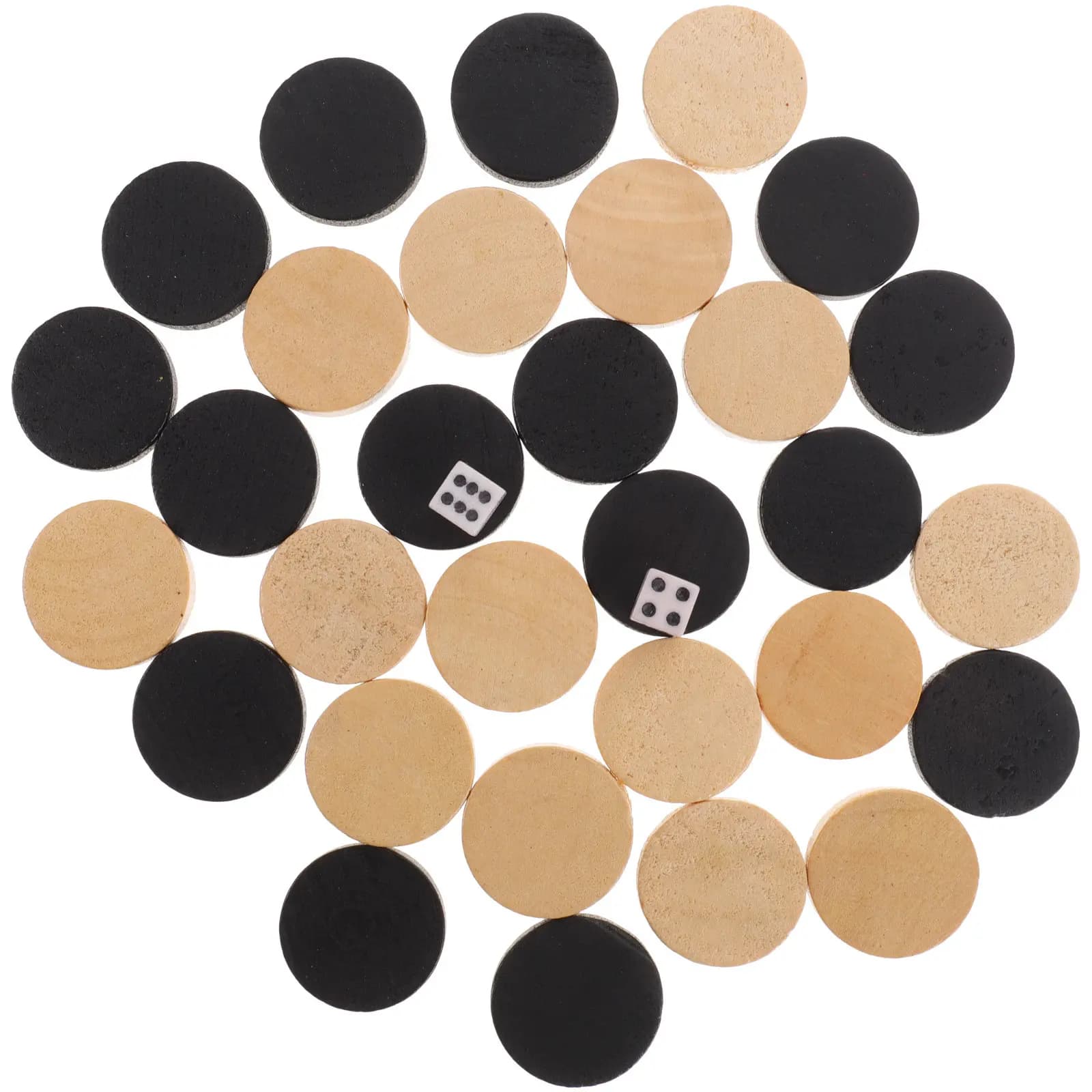 Scacchi Fai-da-te: Dama in Legno di Ricambio per Backgammon, Giochi in Legno Portatili di Strategia