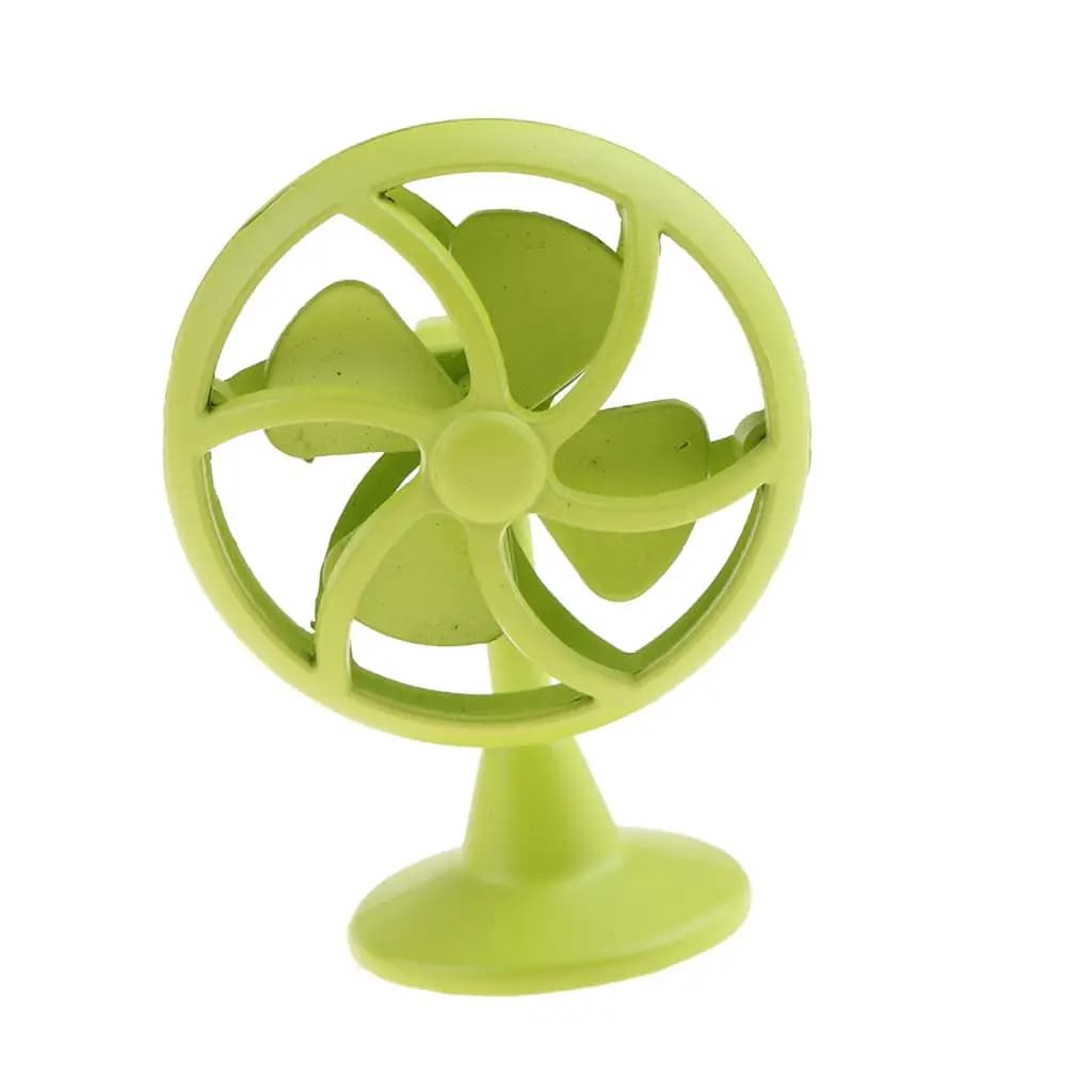 Ventilatore Elettrico in Miniatura Modello 1:12 in Lega, Ventilatore da Tavolo, Mini Ornamento, Accessorio per Mobili Casa delle Bambole per Scenari Soggiorno
