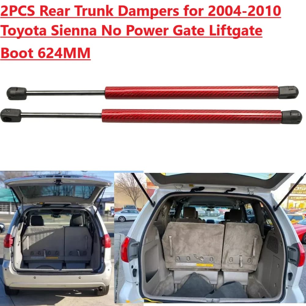 Back Damper For 2003-2009 Toyota Sienna MC/GSL20/XL20 MPV NO Power Liftgate Rear Tailgate Trunk Springs Gas Struts Lift Support