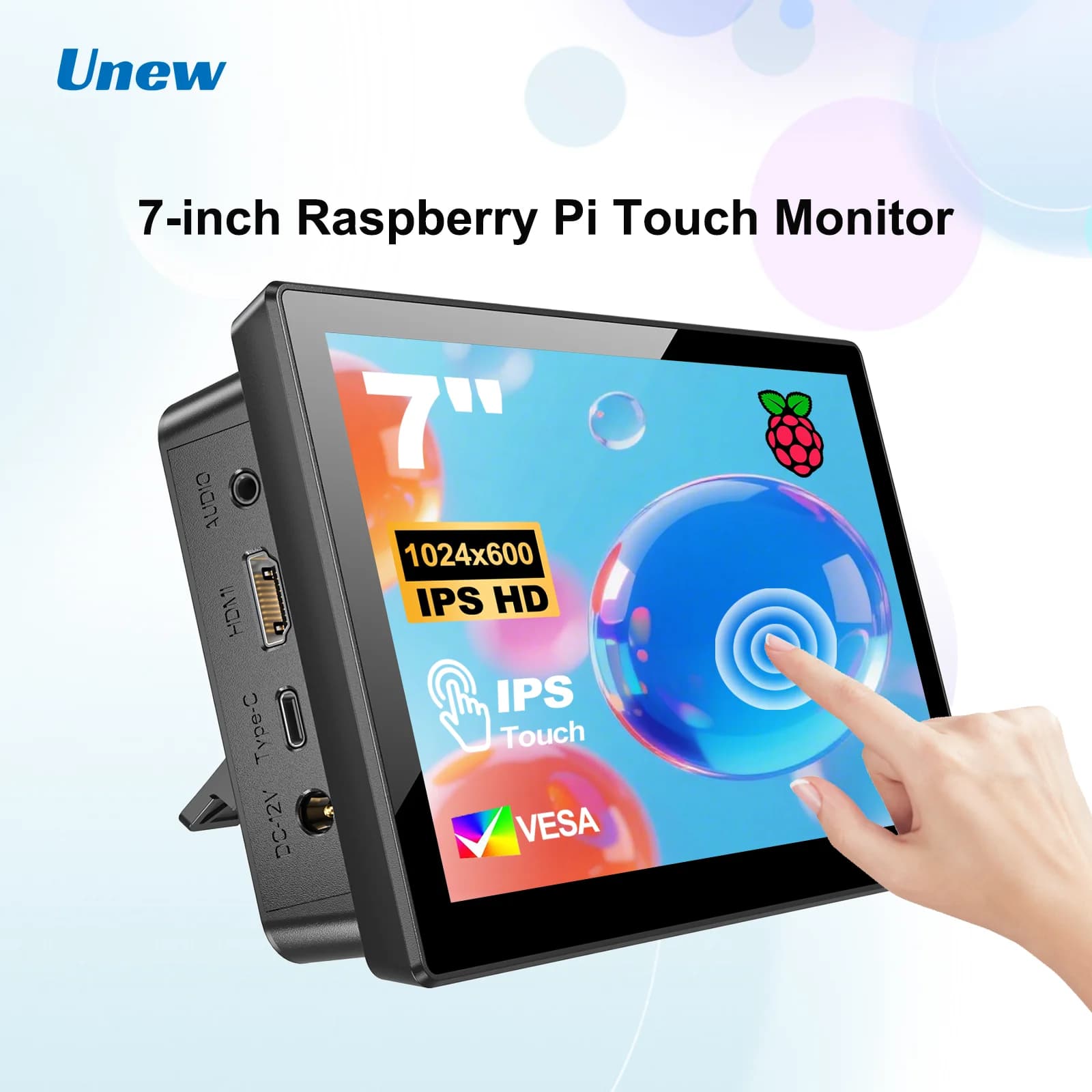 Touch screen da 7 pollici Raspberry Pi 3 4 Monitor touch HDMI Display industriale Banana Pi per VESA di tipo C per laptop Pi 3 4 Sub Xbox