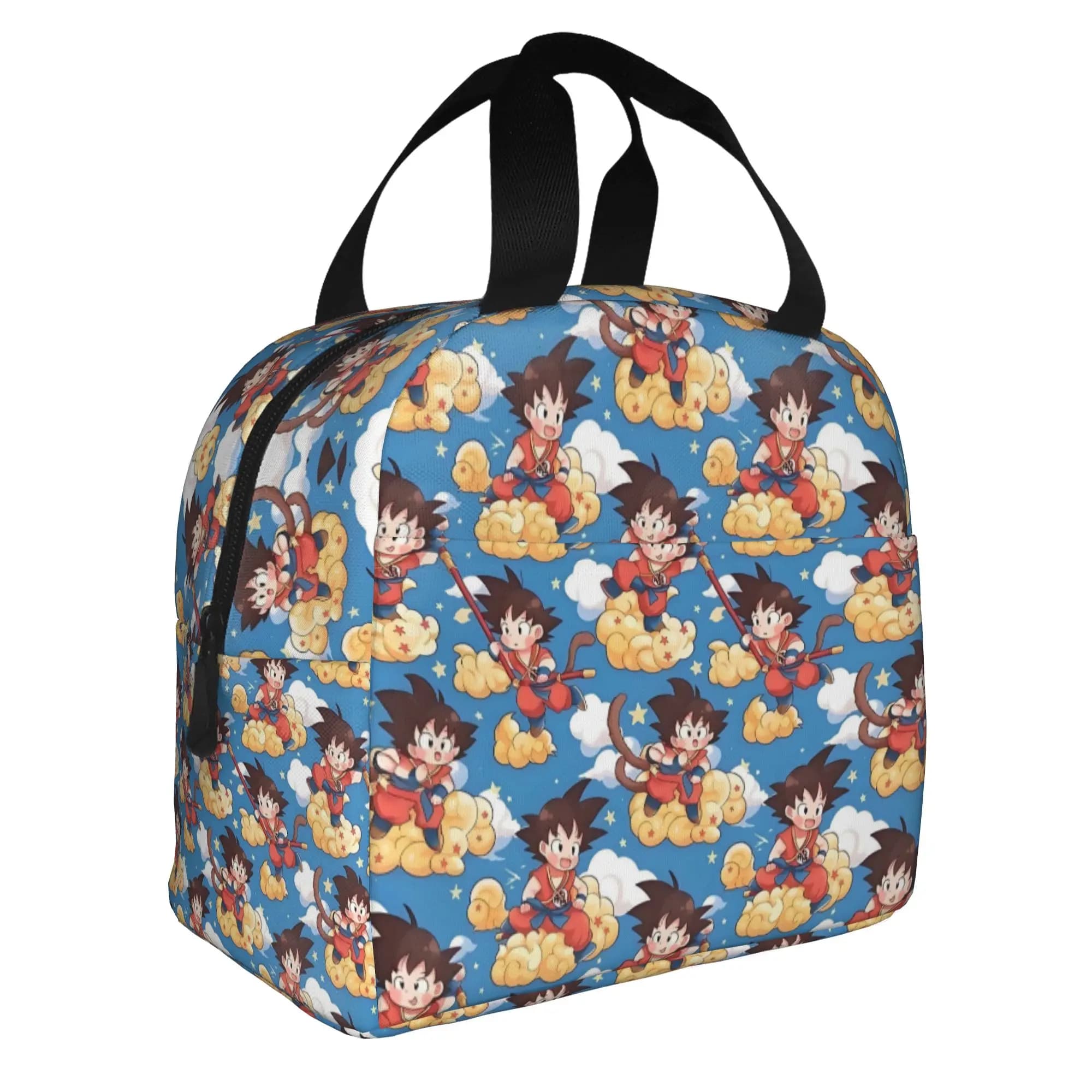 Custom Cute Chibi G-Gokues Insulated Lunch Bag for Outdoor Picnic Somersault Cloud Leakproof Cooler Thermal Bento Box Women Men