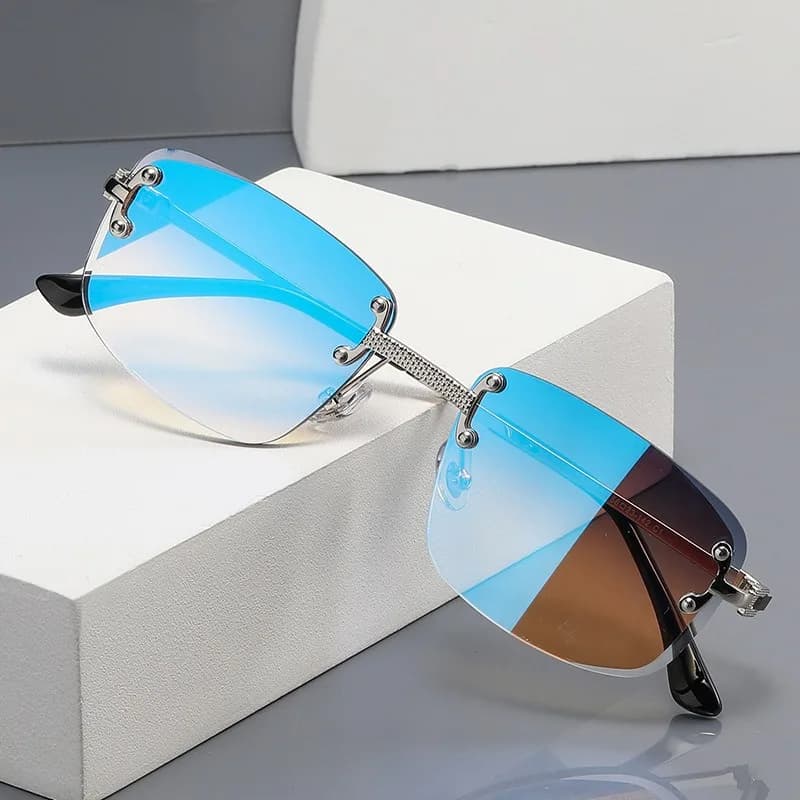 Fashionable Square Sunglasses Women's Stylish Material Men's Trendy UV400 Resin Lens Unisex Sunglasses