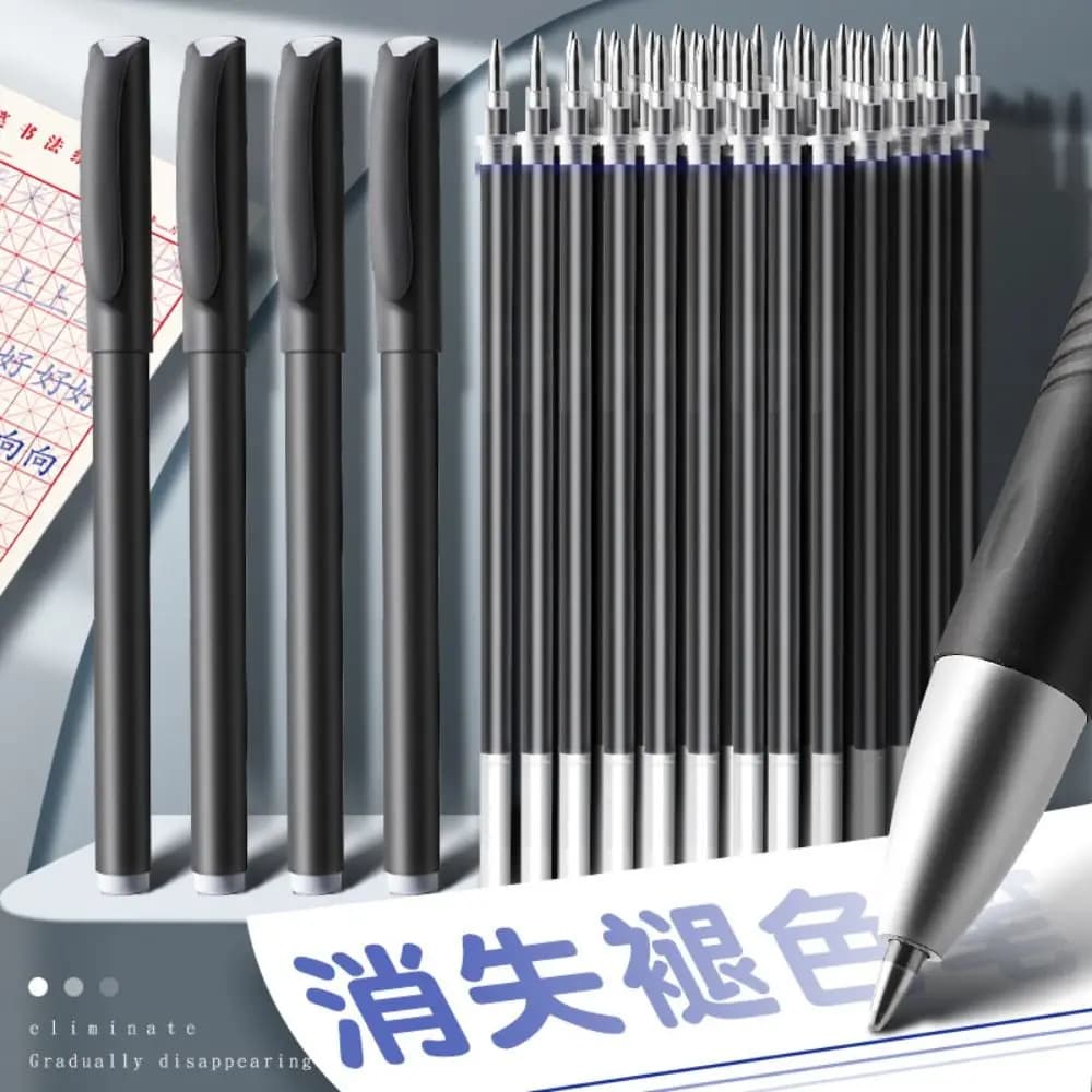 7 pz/set Inchiostro Blu Automatico Dissolvenza Penna Kit Ricarica Scrittura A Mano Calligrafia Penne Magiche 0.5mm Inchiostro Invisibile Penna A Scomparsa