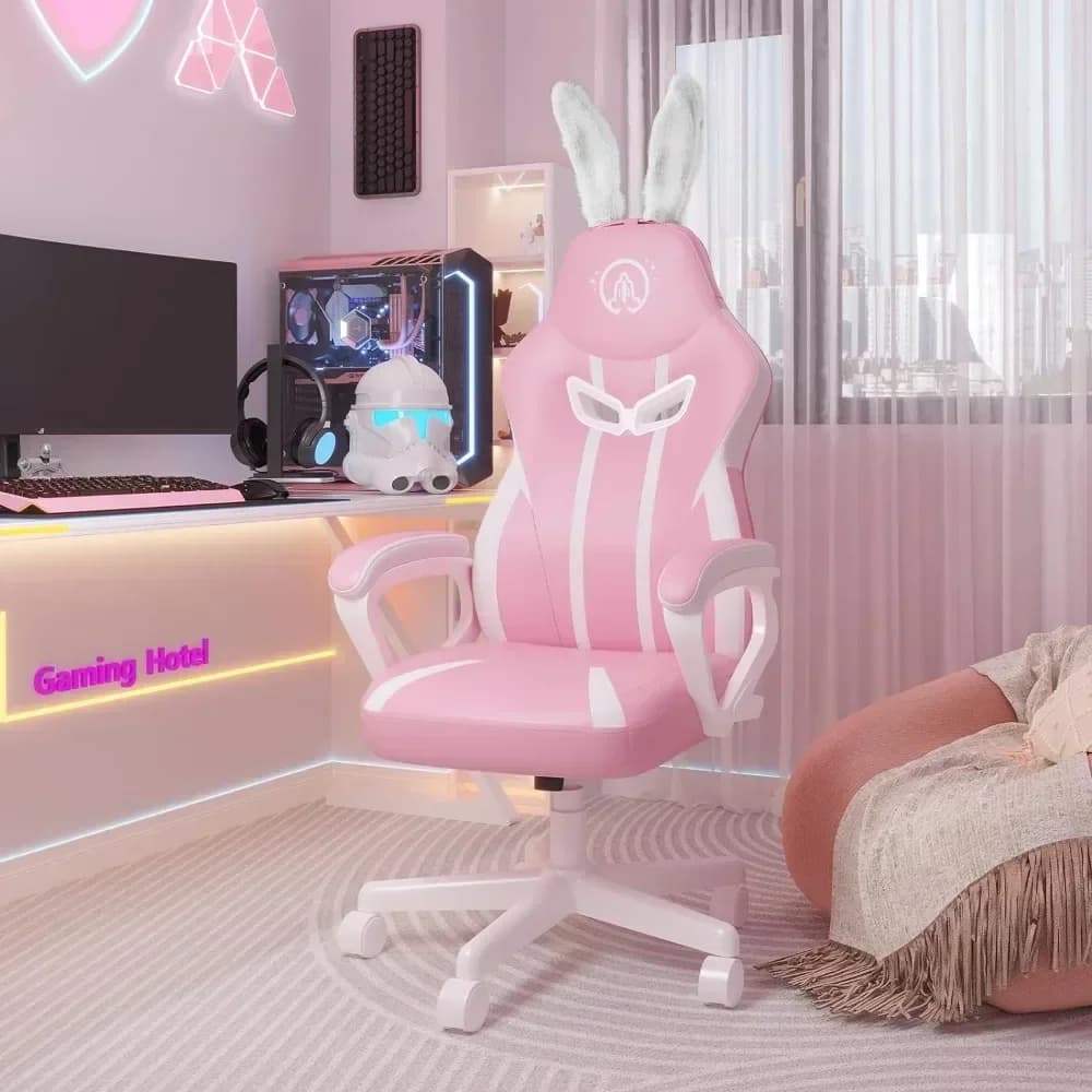 #For Gaming Chair Pink Gaming Chair for Girls Gift Office Chairs Computer Armchair Gamingchair Gamer Ergonomic Furniture&
