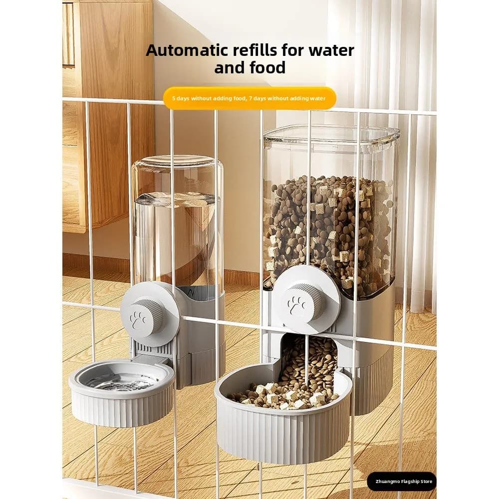 Distributore d'acqua automatico per animali domestici, ciotola per cibo per conigli, contenitore d'acqua sospeso per cani, attrezzatura per l'approvvigionamento idrico per animali domestici