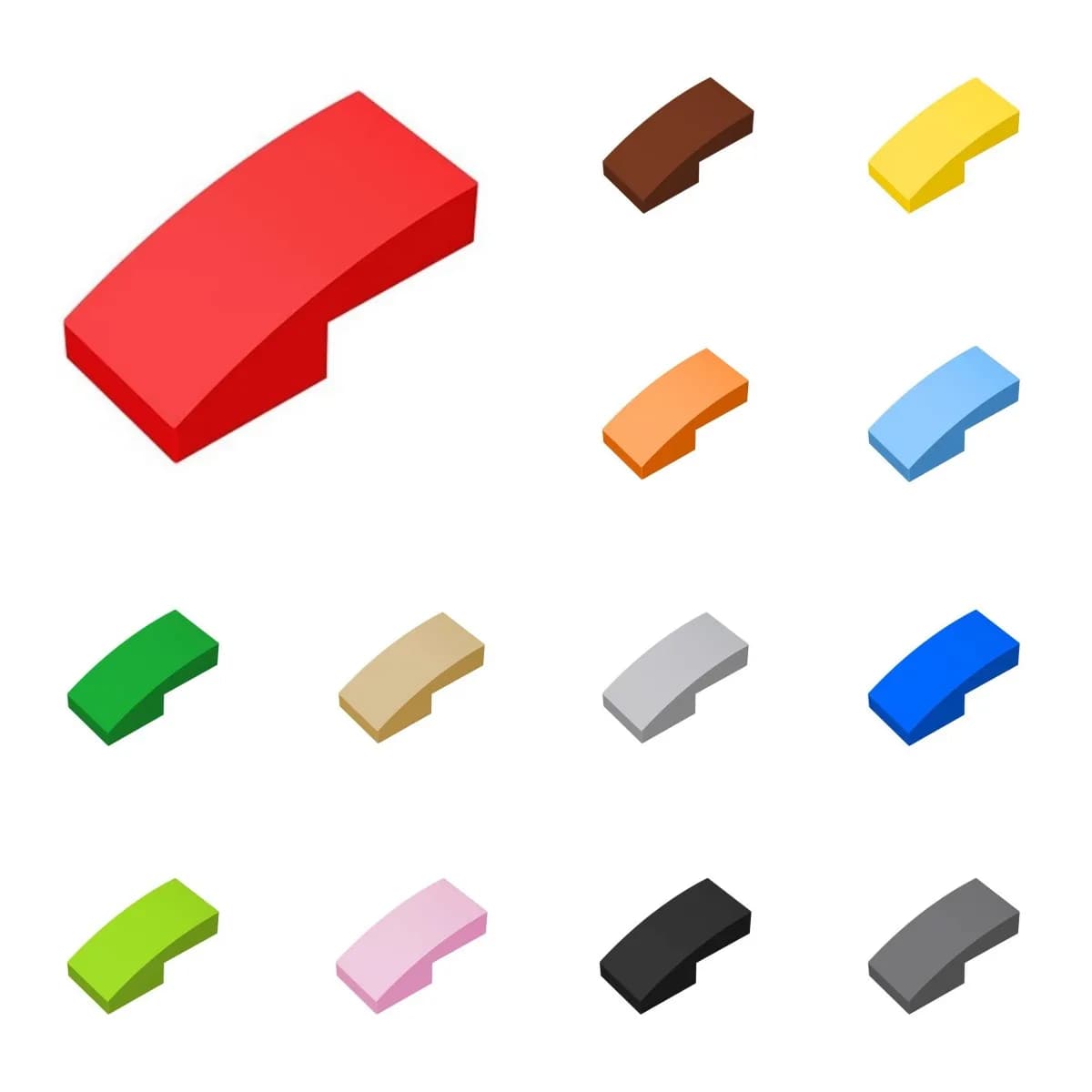 50 pz 11477 2x1 Superficie Curva Building Blocks Mattoni Kit Parte Giocattolo Educativo Ad Alta Tecnologia Per I Bambini Regali Del Capretto