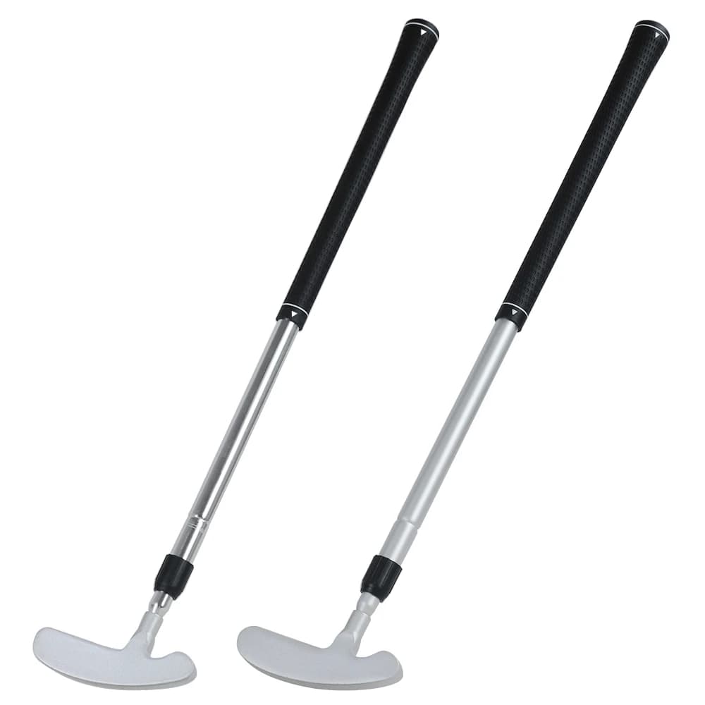 Mazza da golf con testa a sfera in metallo a doppia faccia in alluminio allungabile a due sezioni