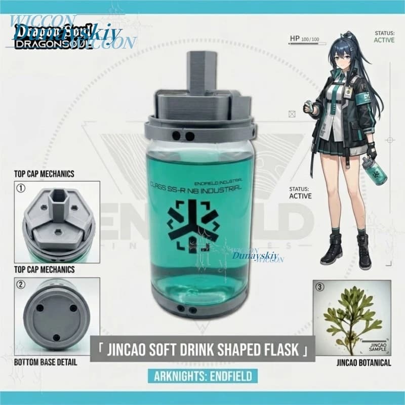 Anime Arknights: Endfield Cosplay Cartoon Transparent Cup Kettle Accessories Water Glass Ambitus Stoup Model Pail Cosplay Party