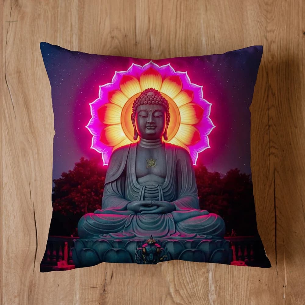 Meditative Buddha Statues Pillow,Customized Buddha Pillow,Photo Pillows,Personalized Pillow From Photo,Memorial Gift