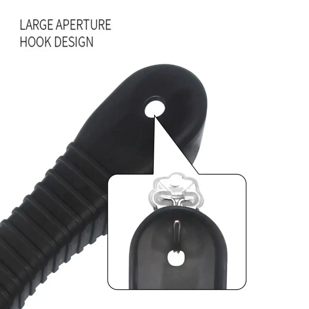 Small Holes Cat Kitty Litter Scoop Hangable Plastic Hamster Litter Shovel Non-slip Handle Black Pet Cleaning Tool Indoor