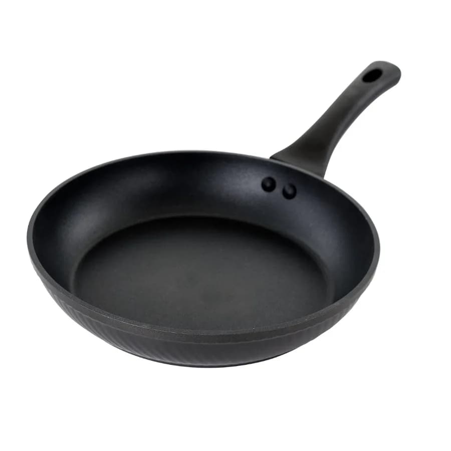 Kono 9.5 Inch Aluminum Nonstick Frying Pan in Black with Bakelite Handles