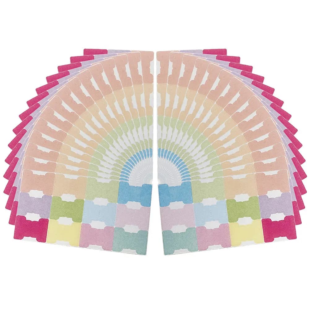 30Sheets Eye-Catching Colored Sticky Tabs for Books Files Folders Binders Diaries Catalogs Writable Index Tabs Annotation