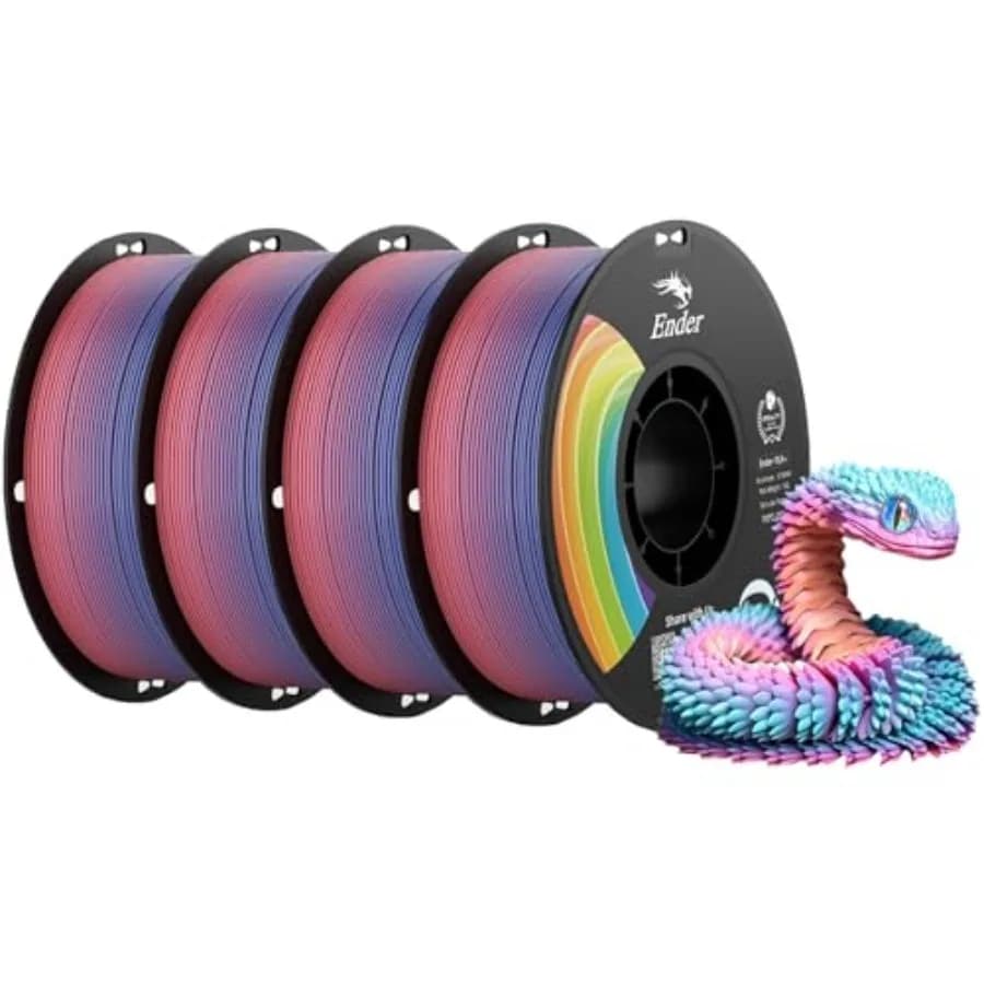 Filamento per Stampante 3D per Stampa Desktop PLA Plus Multicolore Alta Resistenza e Durezza Precisione Dimensionale 0,03mm Diametro 1,75mm