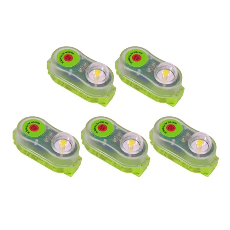 Luce LED impermeabile per giubbotto di salvataggio, luce per giubbotto di salvataggio per persone in acqua stagna, per la sopravvivenza, facile da usare, adatta per giubbotti, 5 pezzi