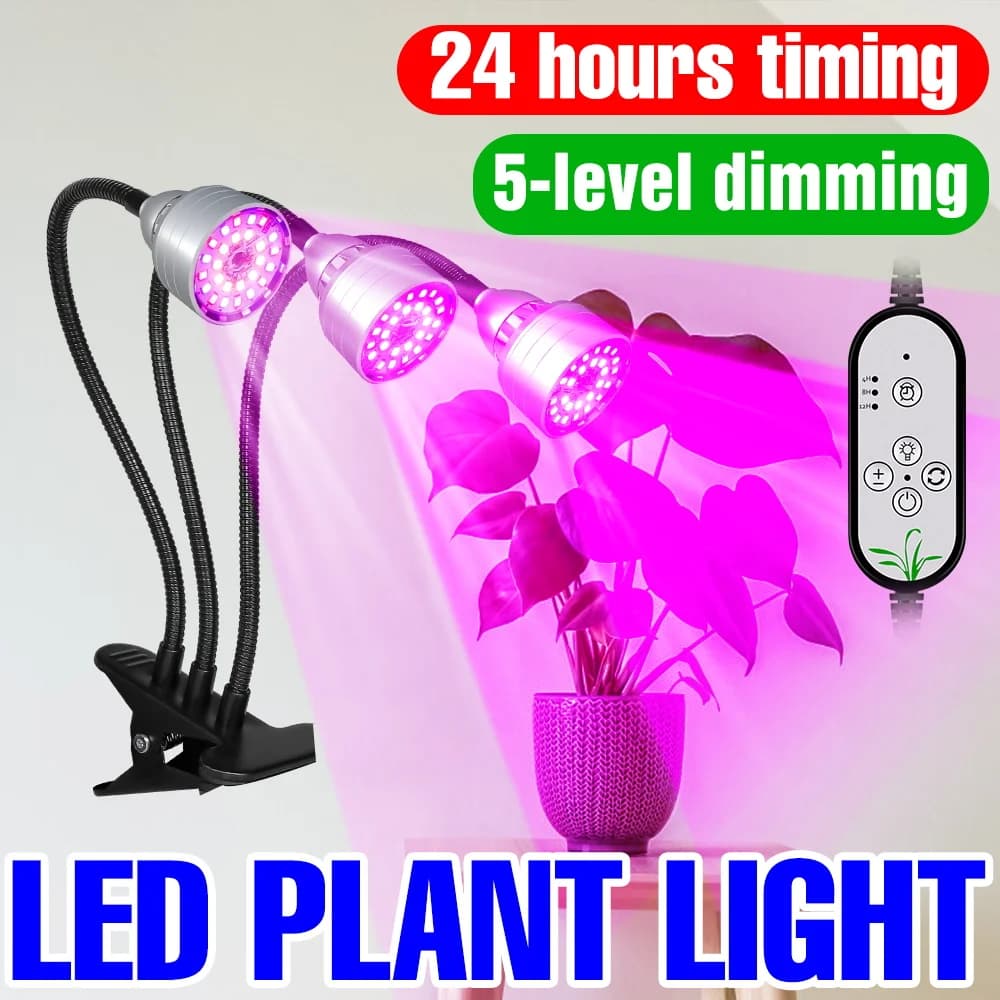 Luci LED a Spettro Completo 5V per Coltivazione Indoor, Lampada per Serra, Piante in Vaso, Succulente, Fiori, Semi, Illuminazione Completa