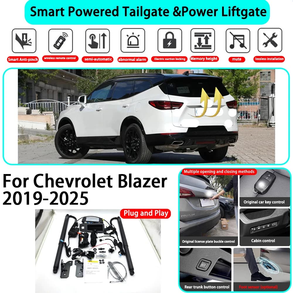 Kit Portellone Elettrico Automatico Intelligente OEM per Chevrolet Blazer 2019-2025, Chiusura con Chiave, Plug and Play