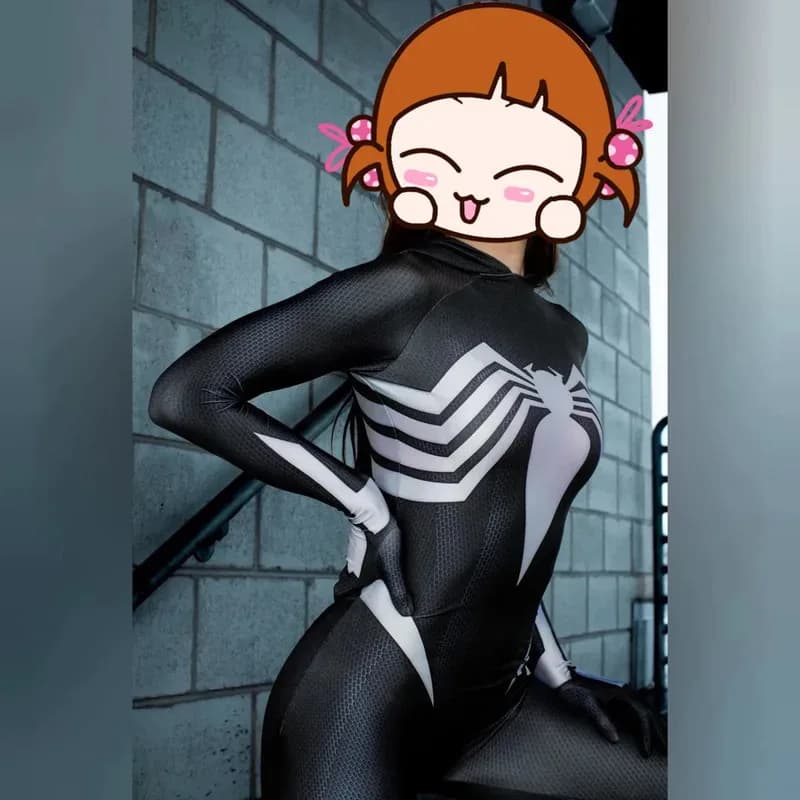 2025 Nuovo Halloween Halloween Adulti Donna Venom Symbiote Gwenom Spidercosplay Costume Ragazze Donna Supereroe Zentai Tuta Par