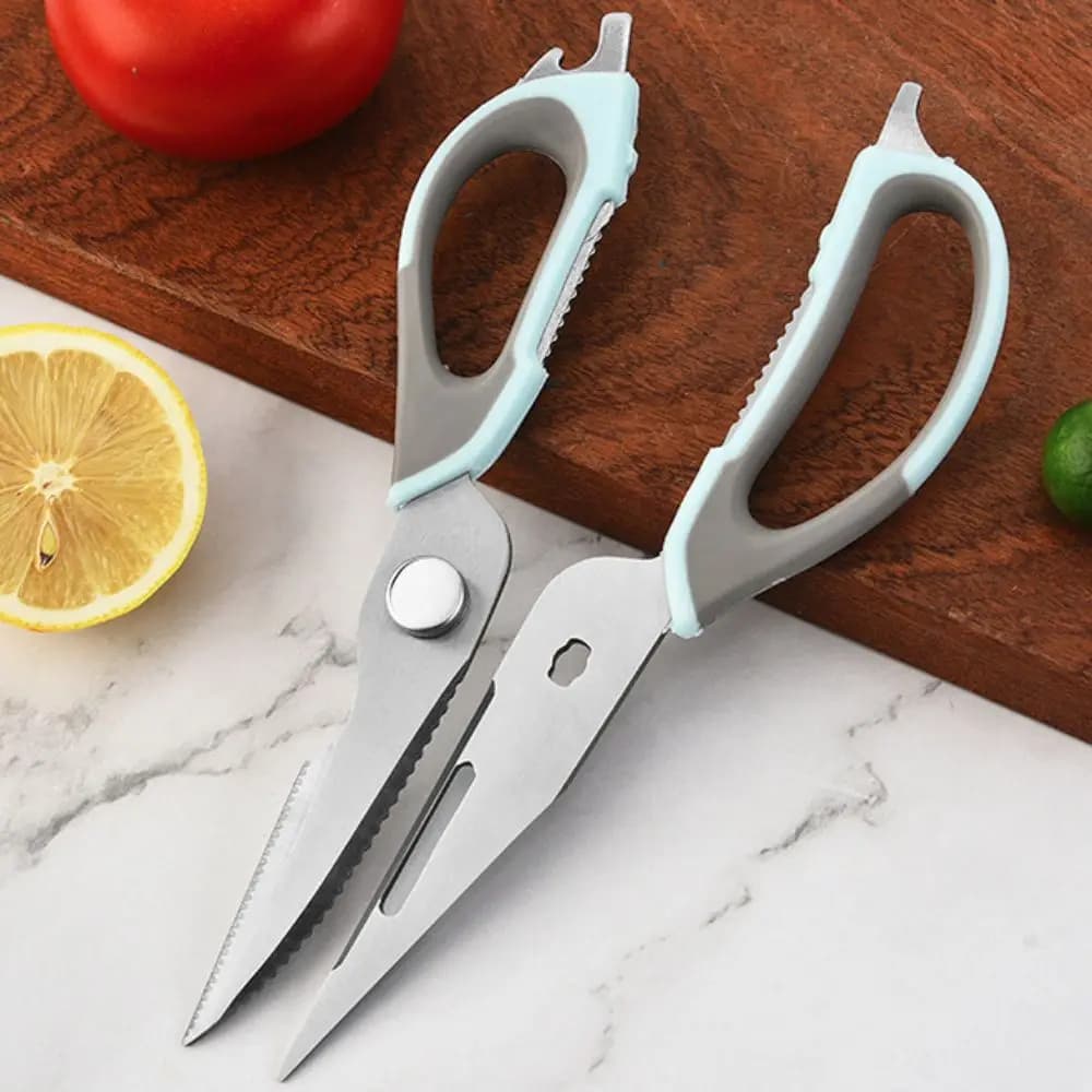 Forbici per ossa di pollo rimovibili in acciaio inossidabile, magnetiche, affilate, con copertura protettiva, per barbecue e frigorifero