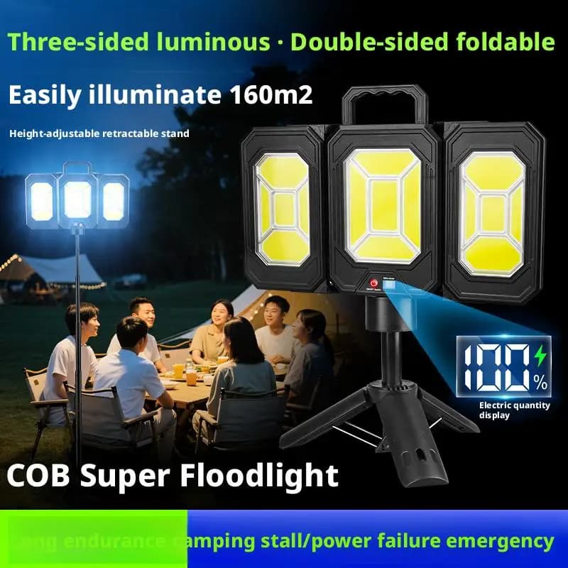 Lanterna da campeggio ad energia solare, estensibile, pieghevole, ad alto lume, luce stroboscopica, illuminazione portatile di emergenza esterna