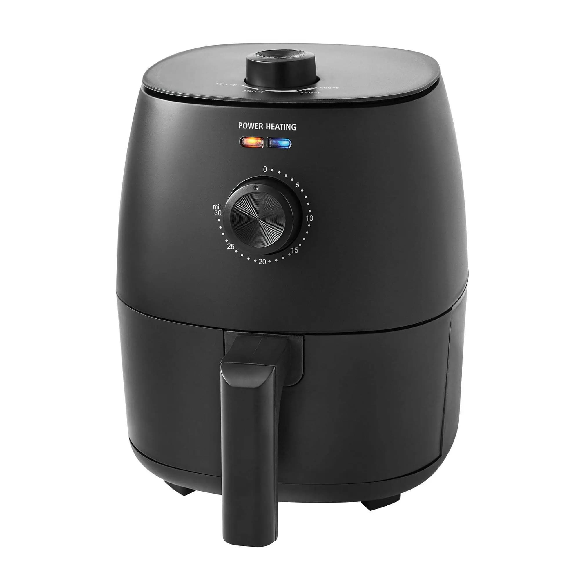 Friggitrice ad aria da 2,2 QT, nera - Spegnimento automatico, antiaderente