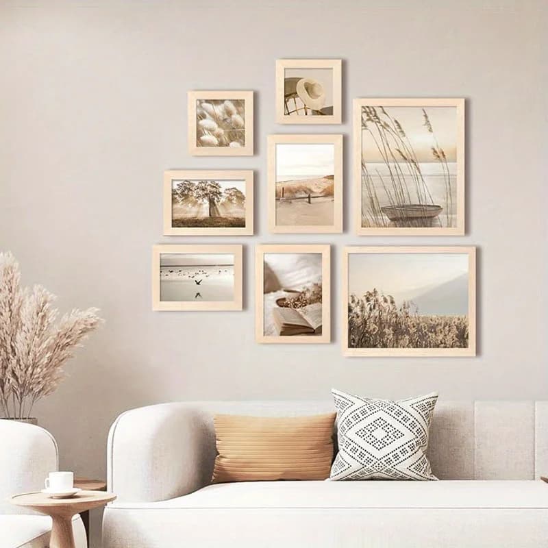 Cornice combinata in legno fai-da-te, cornice per foto riutilizzabile, cornice per pittura a olio, cornice per diamanti con opere d'arte, decorazione per la parete della casa