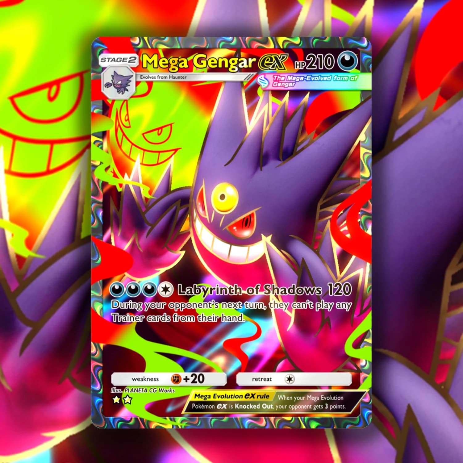 Nuove Carte da Collezione Anime 2026 Serie Pocket (B2B) PKM TCG - Carte Singole Mega Gengar ex con Texture Incise