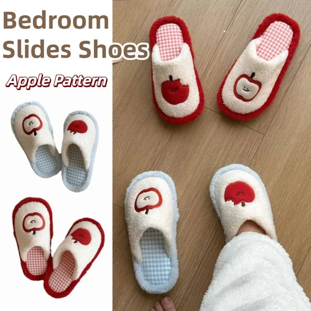 Comode diapositive in peluche da donna Kawaii calde 36-41 pantofole da cartone animato modello morbido cartone animato diapositive da camera da letto scarpe per la casa