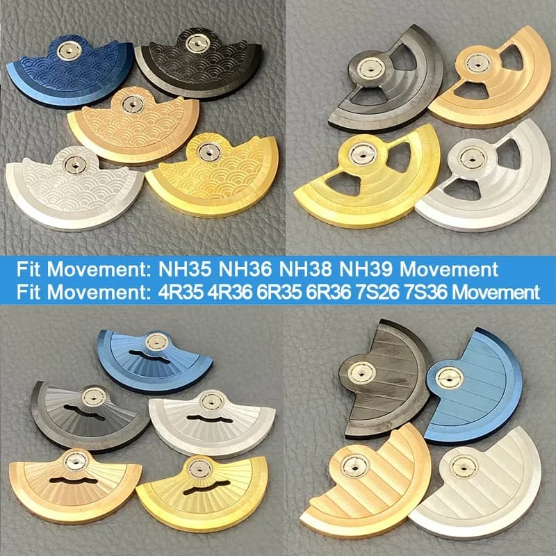 Rotore di movimento automatico serie NH35 adatto per NH38 NH39 4R 7S NH35 Movimento a pendolo Peso oscillante Martello Rotore automatico Parte