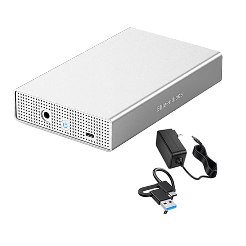 Custodia per disco rigido Blueendless Sas da USB C a SAS/SATA da 2,5/3,5 pollici Supporto per disco HDD esterno Max 20Gb