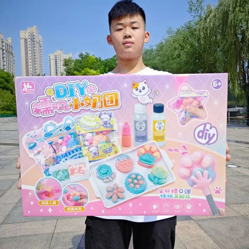 Cartoon fai da te decompressione pizzicare felice piccolo capezzolo ragazza creativa fatta a mano giocattolo educativo confezione regalo regalo per bambini