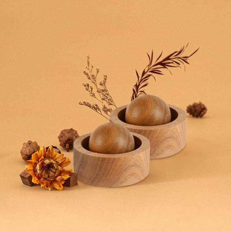 Diffusore di Oli Essenziali in Legno di Noce, Ecologico, Senza Fiamma, per Aromaterapia, Decorazione per Casa e Ufficio