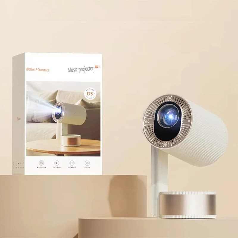 Proiettore WiFi Portatile Z12, Proiettore Smart 4K Mini per Home Theater e Uso Esterno con Altoparlante