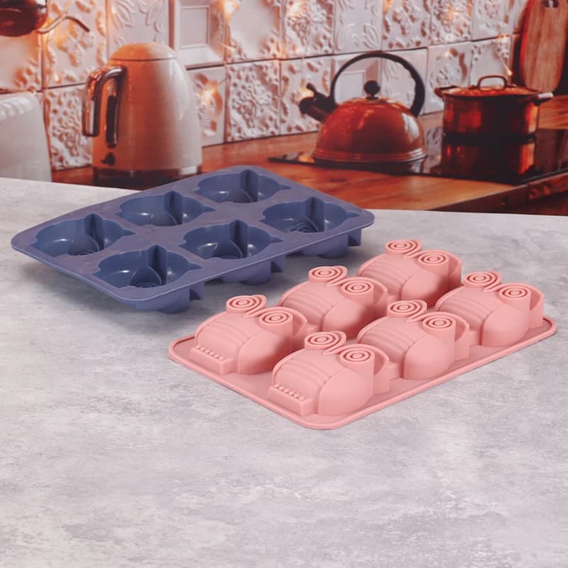 Stampo per sapone fondente a forma di gufo in Silicone a forma di gufo 3D stampo per torta di gelatina di cioccolato per stampi da forno per decorare torte fai da te