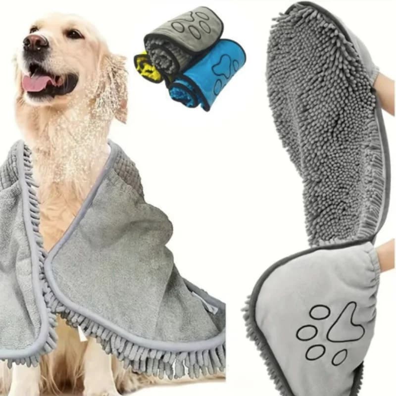 Asciugamano Super Assorbente a Rapida Asciugatura per Animali Domestici, Morbido Accappatoio per Cani, Comodo Asciugamano da Bagno per Gatti, Panno per Pulizia Animali, Accessorio Essenziale per Cani