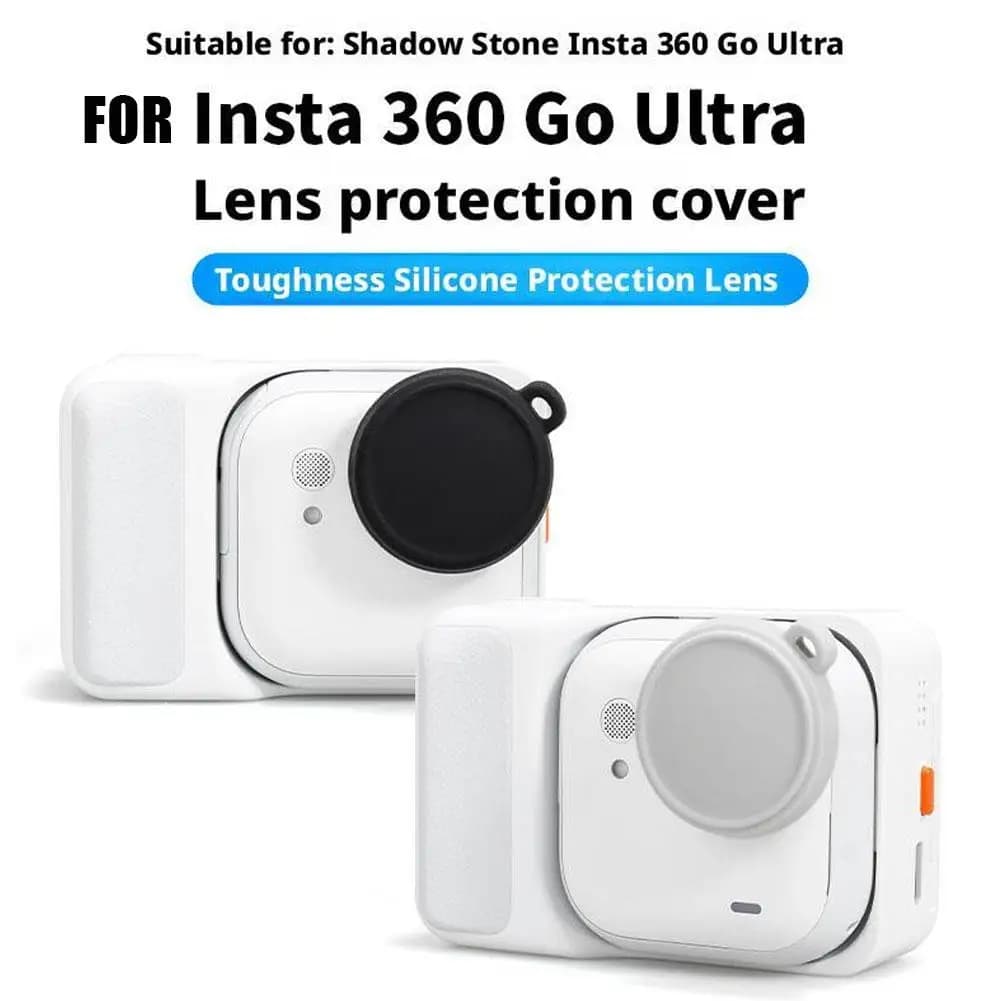 Copertura protettiva per obiettivo da 3 pezzi per Insta 360 Go Ultra Cappuccio protettivo per obiettivo in silicone morbido antigraffio e antipolvere Accessori per fotocamera