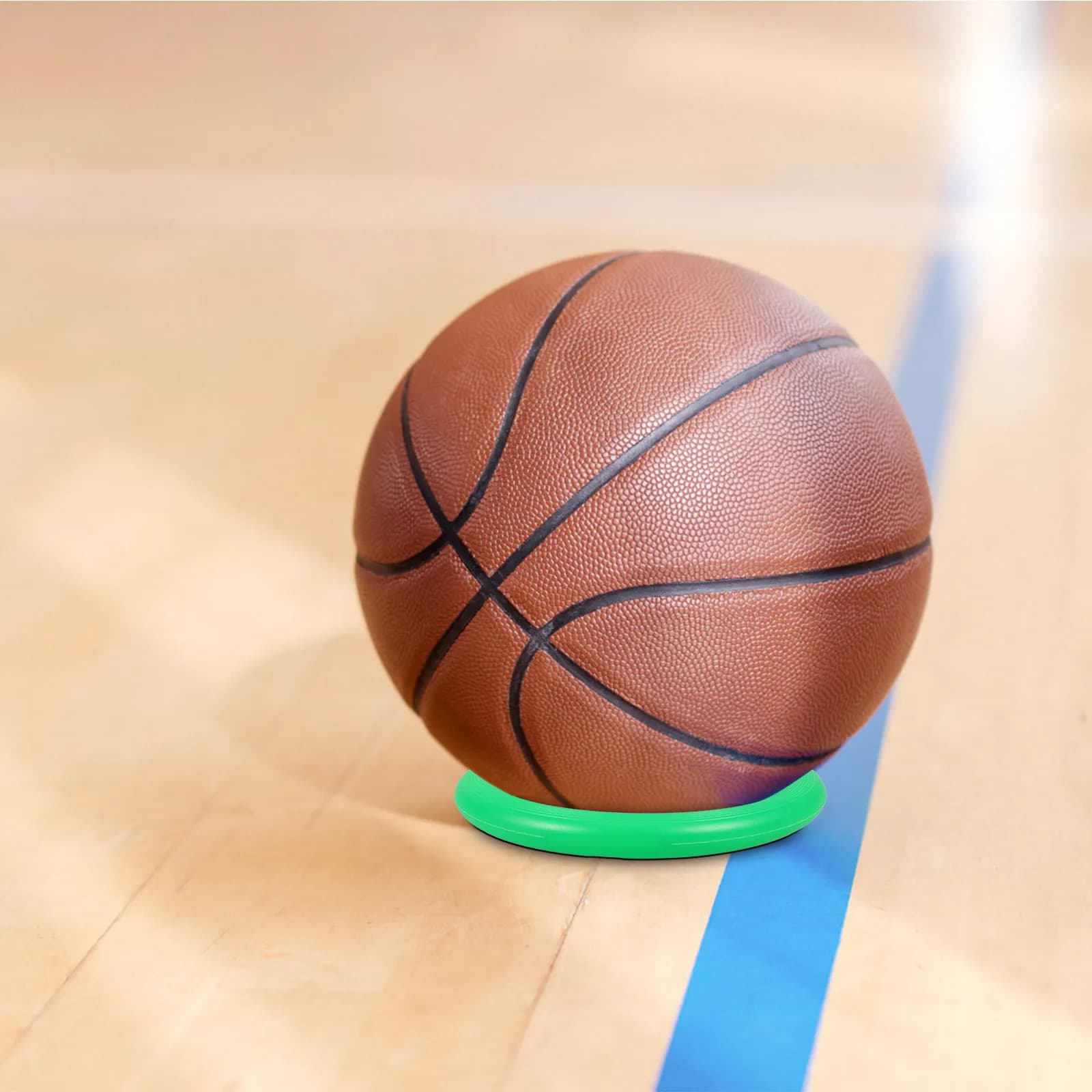 5pcs Ball Fixing Ring Sturdy Pp Material Space Saving Ball Stand For Basketball Football Volleyball Soccer Stable Holder Display