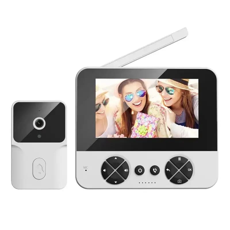 B69C M15 Video Wireless Electronic Doorbell Outdoor Monitoring Video Tape Infrared Night Vision Home Voice Intercom EU-PLUG