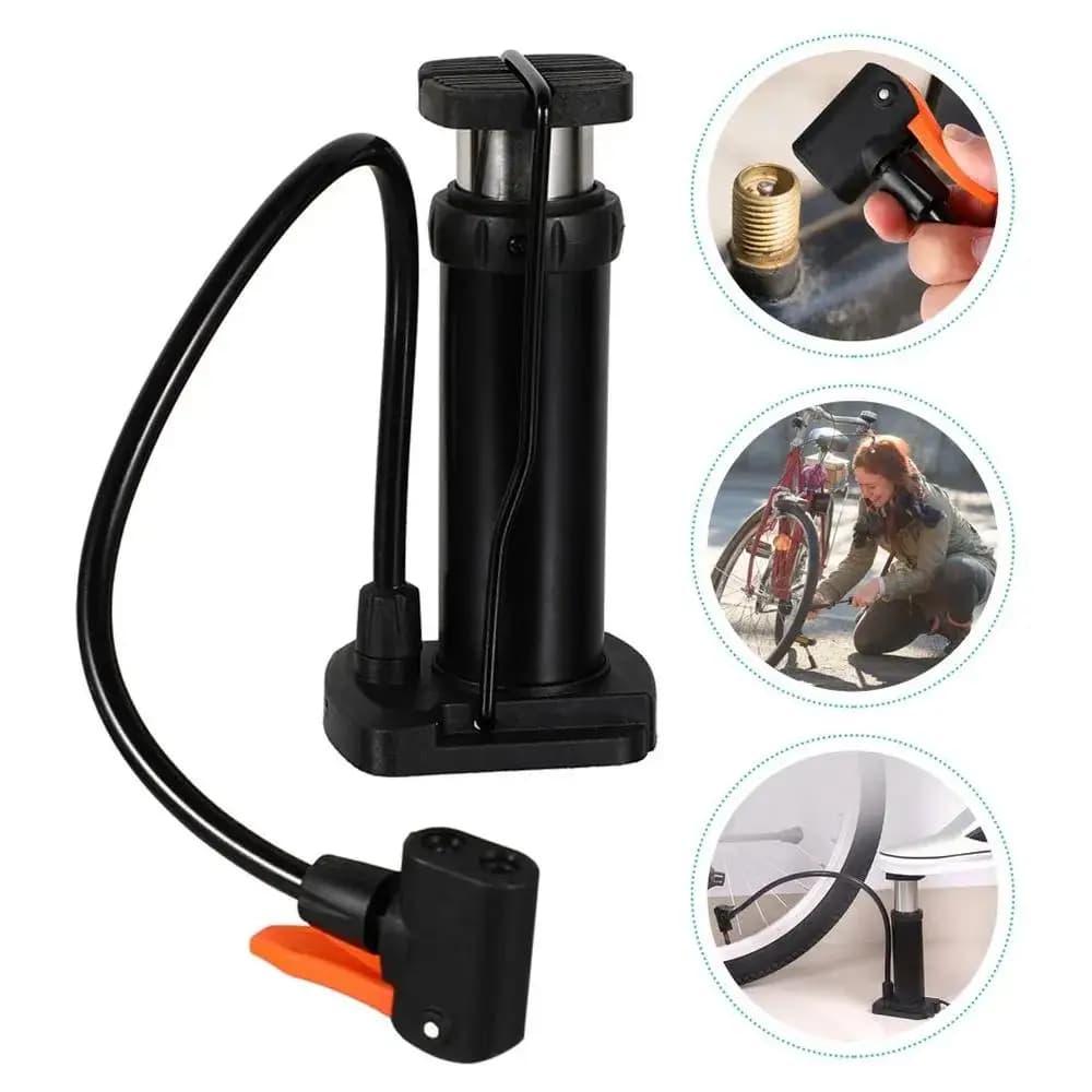 Pompa ad aria per bicicletta con manometro, gonfiatore universale ad alta pressione per pneumatici MTB e bici da casa, accessori per gonfiaggio a pedale