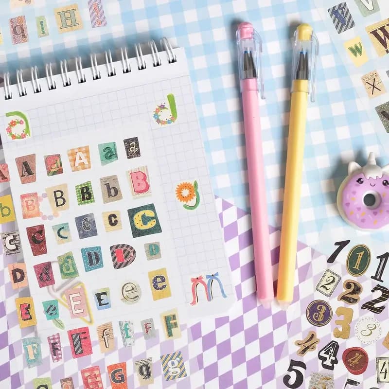 6 fogli adesivi nastro adesivo graffiti carta da parati washi decorazione scrapbook lettera decalcomanie adesive per scrapbook artigianato