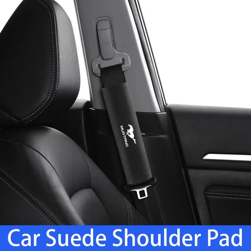 2 pcs safety belt cover for car protection for shoulders and neck suede material for Ford Mustang Explorer F150 F250 F350 EcoSport S-MAX