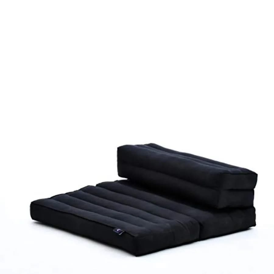 Materasso Pieghevole da Pavimento 2 in 1, Tappetino per Meditazione e Yoga, Futon con Imbottitura in Kapok