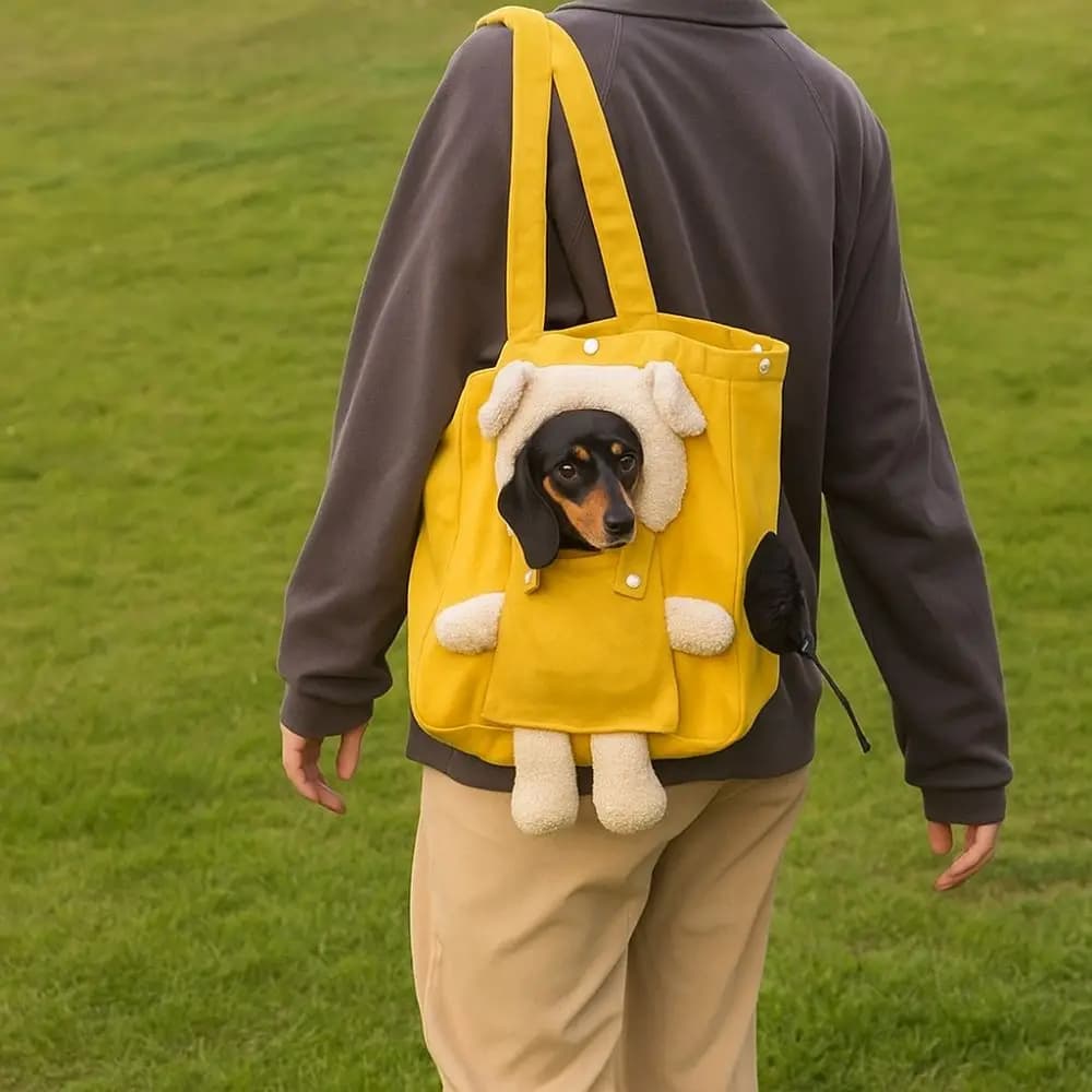Borsa Trasportino per Gatti Traspirante Anti-Fuga, Regolabile, con Apertura per il Trasporto a Spalla, Portatile per Esterni e Campeggio