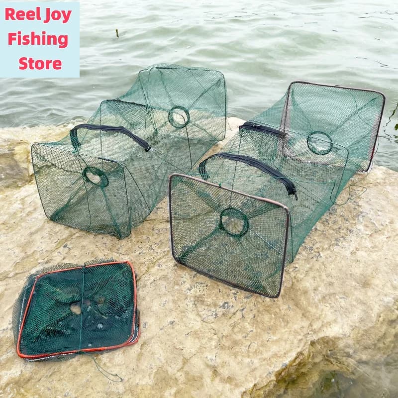 【Rete universale pieghevole per aragoste, due reti da pesca importate per catturare gamberi e granchi, rete per esche】