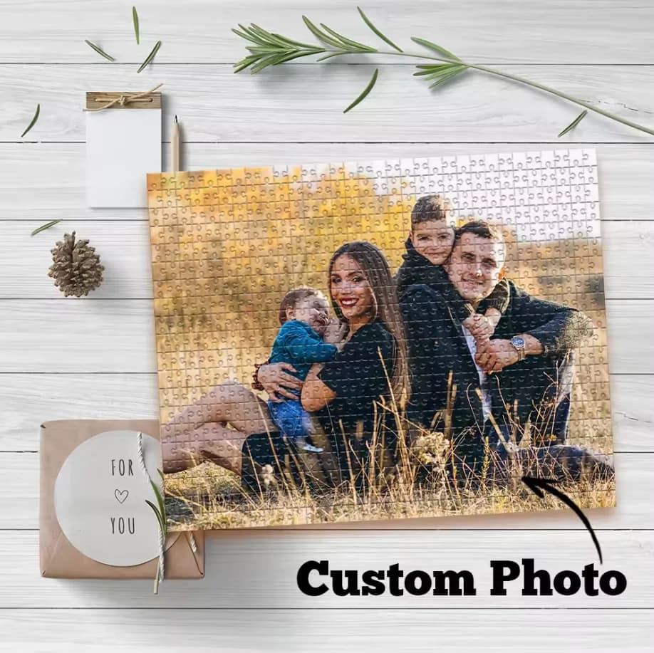 Puzzle Personalizzato con Foto, Puzzle in Cartone da 500/1000/1200/2000 Pezzi per Adulti e Bambini